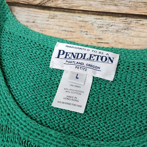 Pendleton Pullover Knit Sweater Vest Green PetiteL - Picture 3 of 6